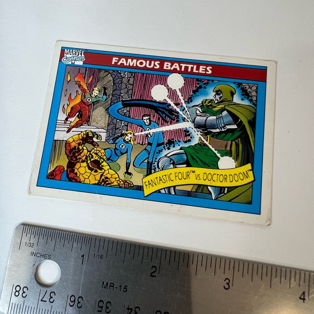 1990 Marvel Universe Series 1 Fantastic Four vs. Doctor Doom #90 Mint Card